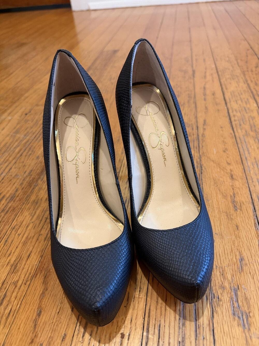 Jessica Simpson Shoes Womens Size 7 Black Textured Platform Stiletto Pumps